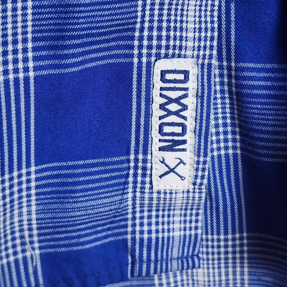 Dixxon Flannel Shirt Mens 3XL Blue Pine Avenue Plaid Short Sleeve Bamboo - Picture 4 of 10